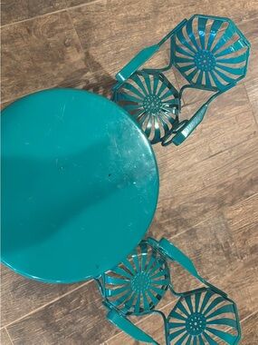 American Girl Teal Bistro Table and Chairs Set